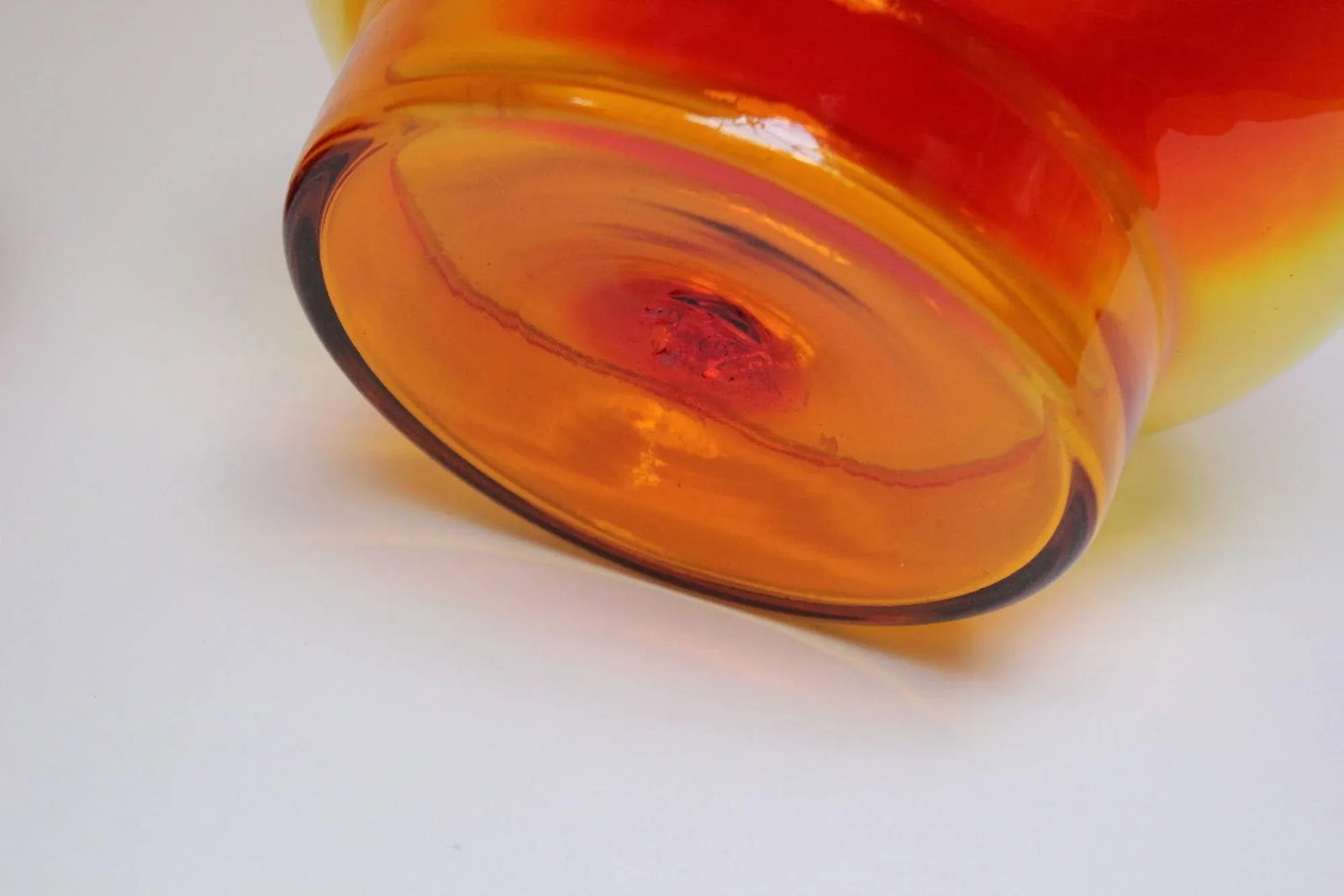 Large Vintage Glass Amberina Vase With Stopper by John Nickerson for Blenko - 10