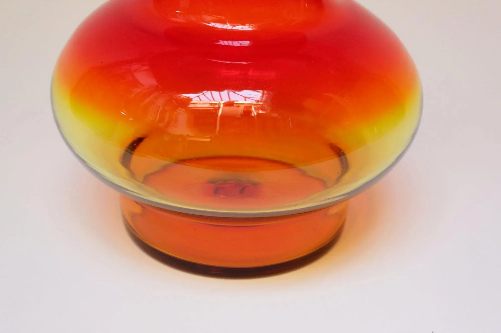 Large Vintage Glass Amberina Vase With Stopper by John Nickerson for Blenko - 5