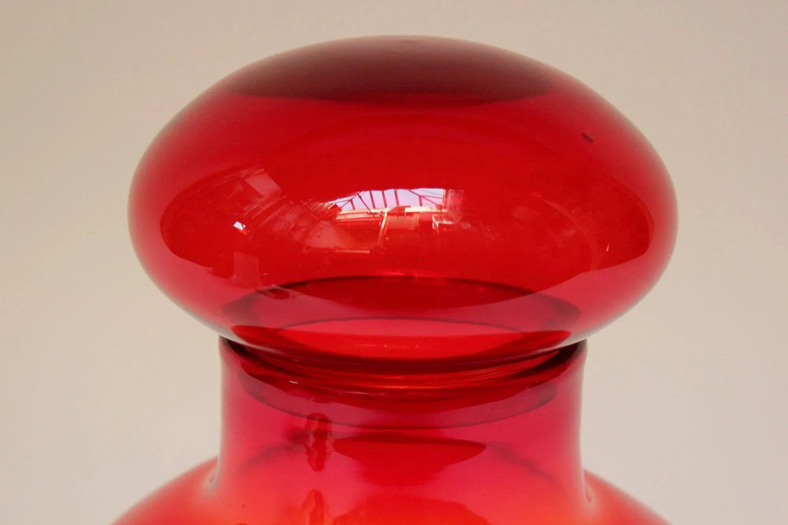 Large Vintage Glass Amberina Vase With Stopper by John Nickerson for Blenko - 7