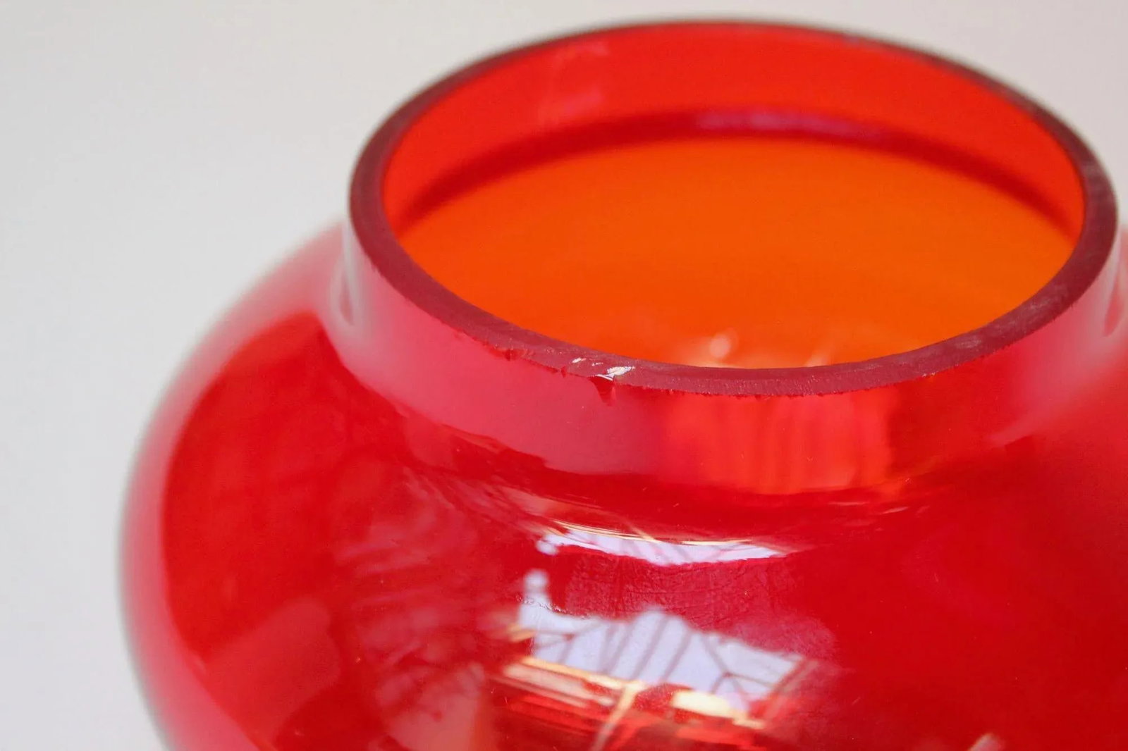 Large Vintage Glass Amberina Vase With Stopper by John Nickerson for Blenko - 9