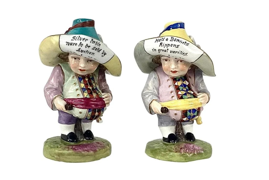 19th Century Derby Mansion House Dwarf Figurines, Set of 2 - 9