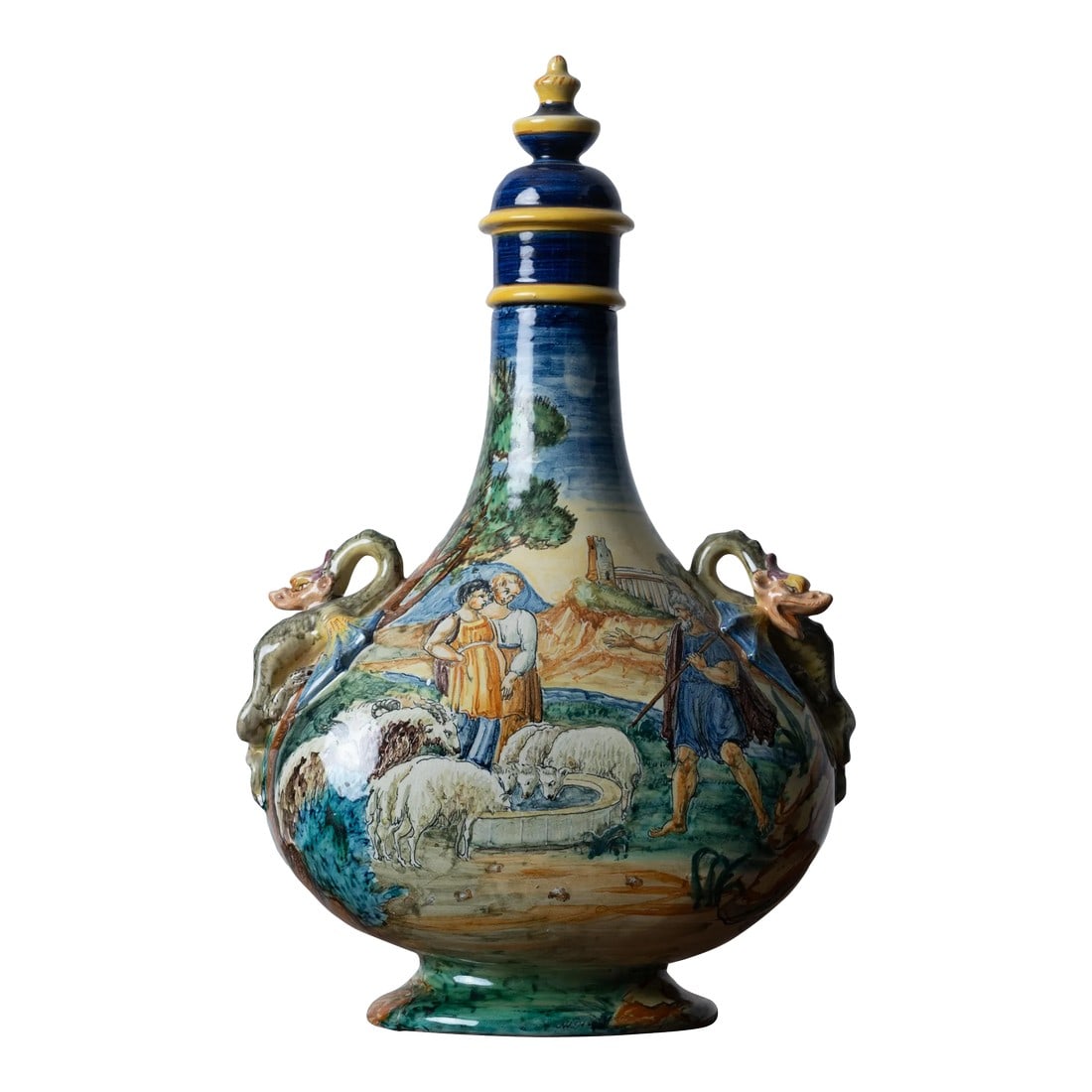 Ulisse Cantagalli Pilgrim Flask, C.1880s