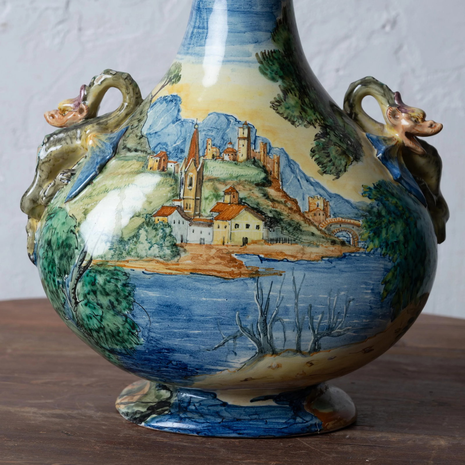 Ulisse Cantagalli Pilgrim Flask, C.1880s - 4