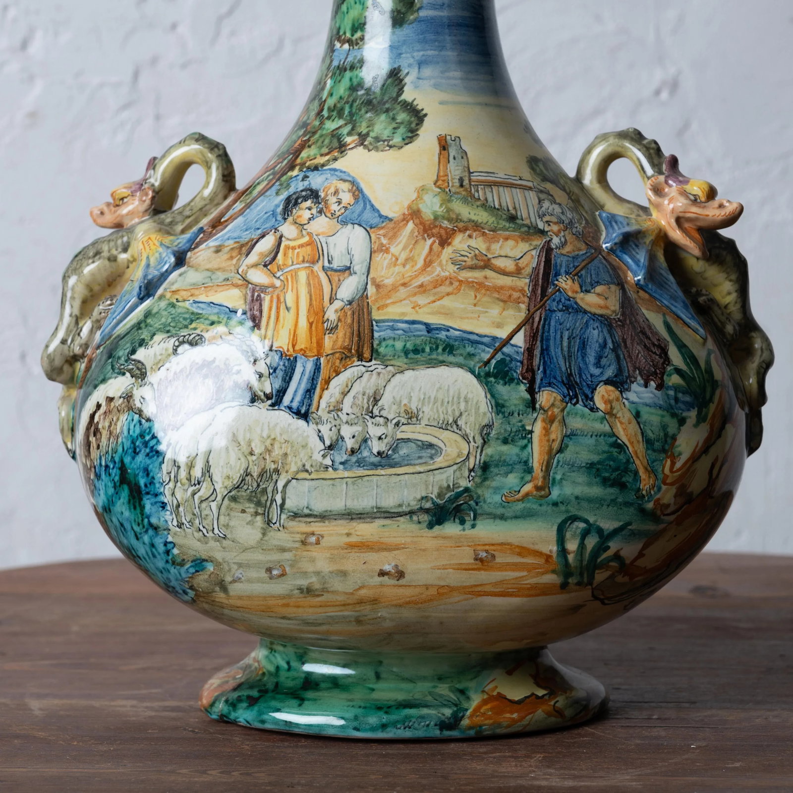 Ulisse Cantagalli Pilgrim Flask, C.1880s - 5