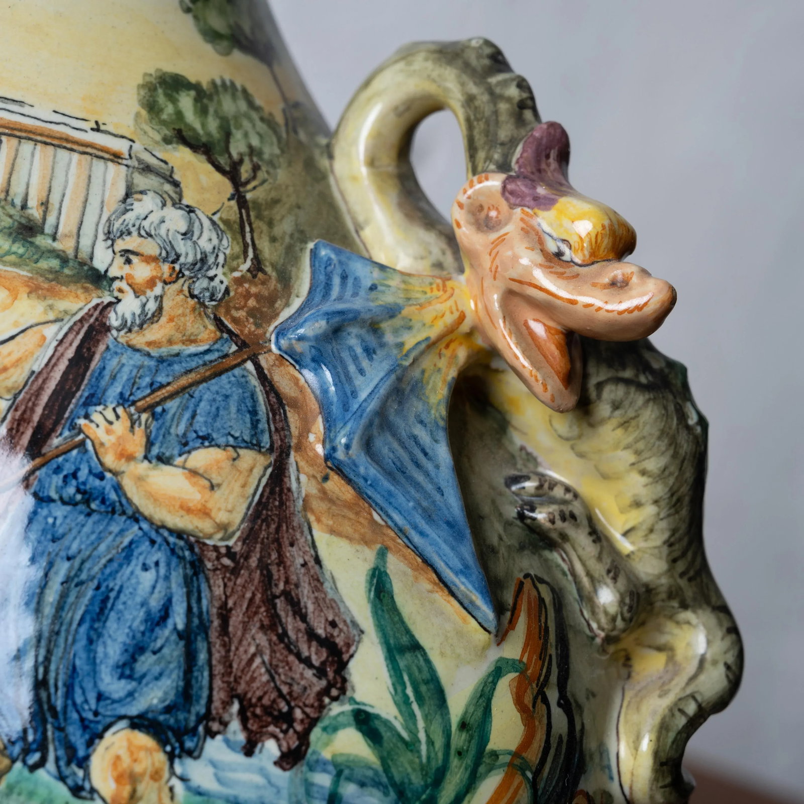 Ulisse Cantagalli Pilgrim Flask, C.1880s - 7