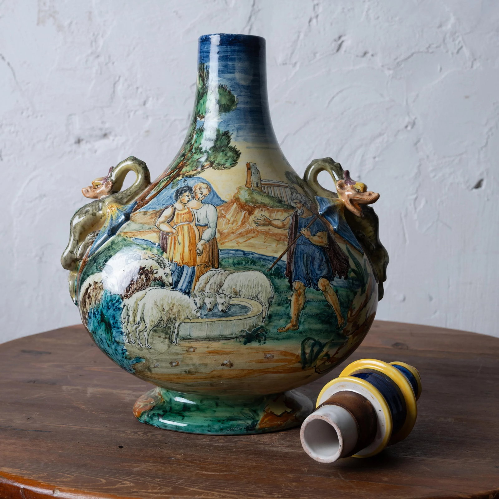 Ulisse Cantagalli Pilgrim Flask, C.1880s - 9