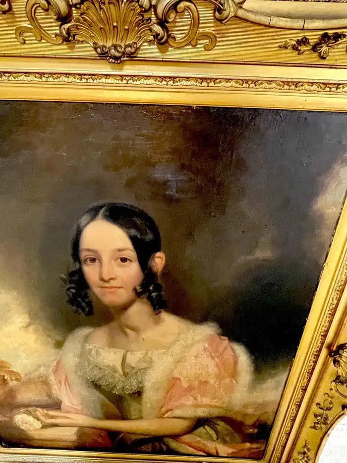19th Century American Antebellum Portrait of a Lady, Original Giltwood Frame - 10