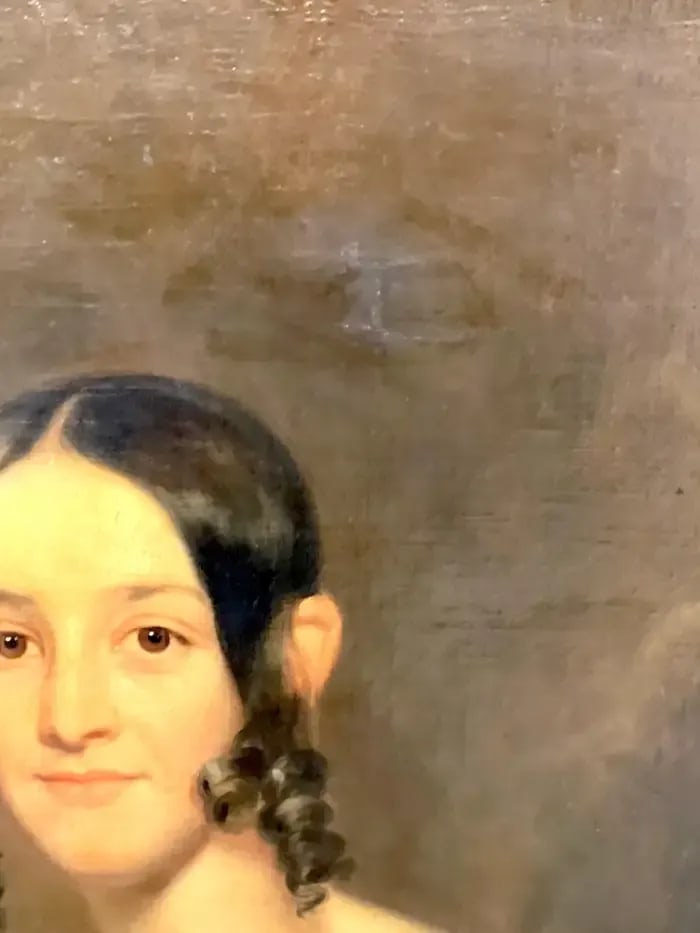 19th Century American Antebellum Portrait of a Lady, Original Giltwood Frame - 8