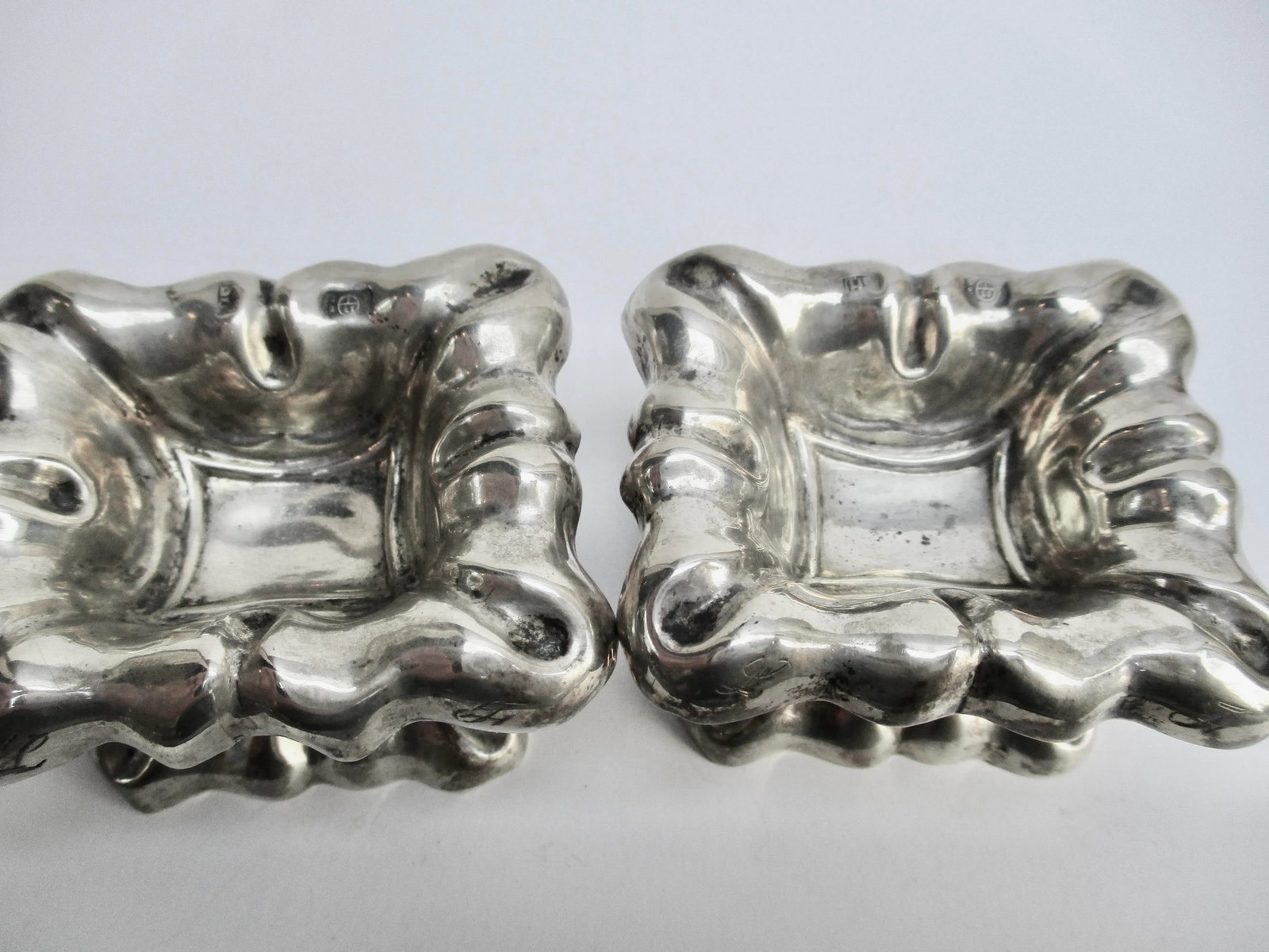 Antique Austro-Hungarian Silver Salt & Pepper Servers Circa 1852- a Pair of 2 - 2