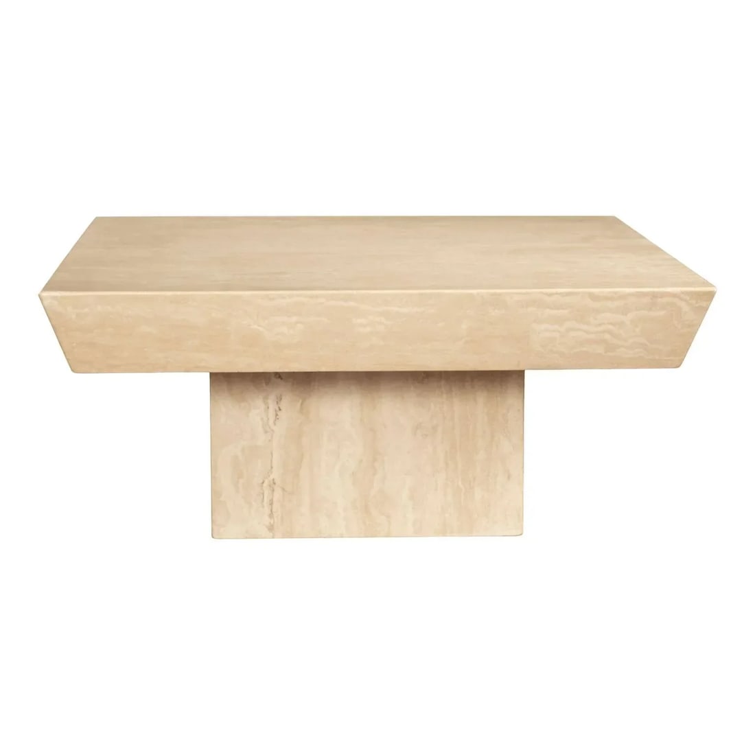 1970s Italian Modern Travertine Coffee Table Attributed to Angelo Mangiarotti - 7