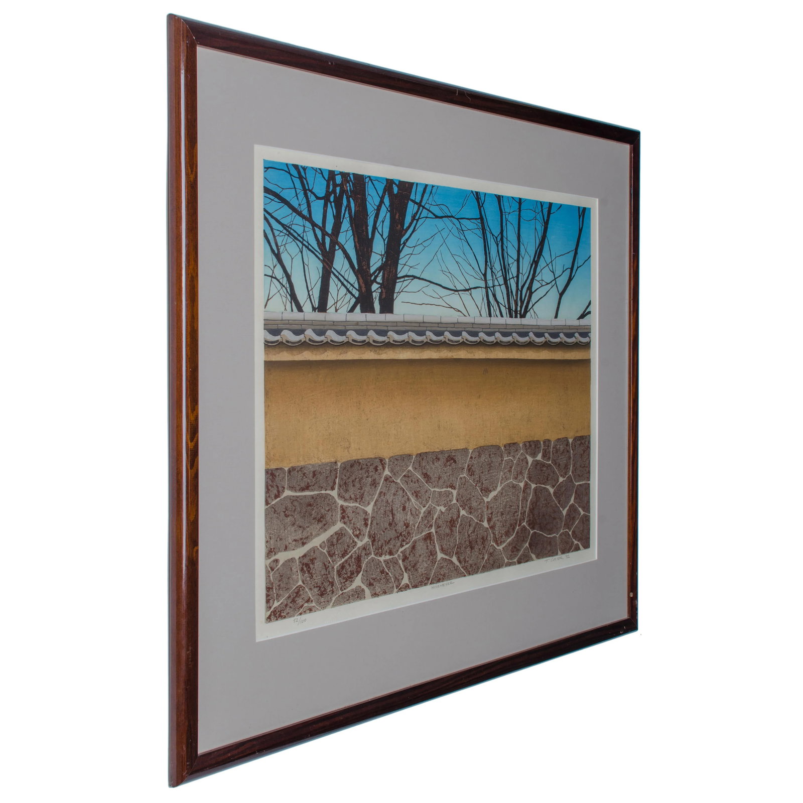 1980s Ted Colyer "November" Woodblock Print - 2