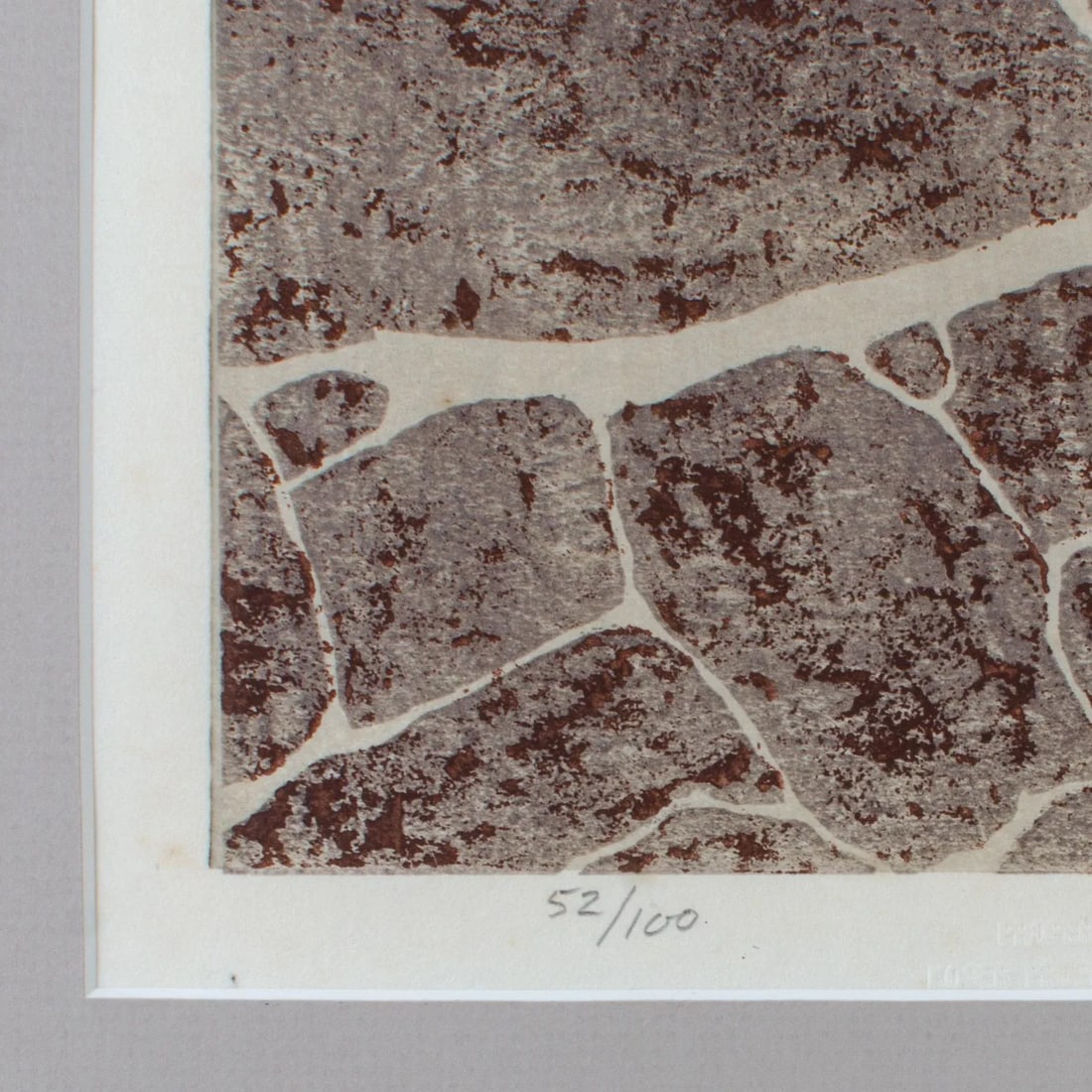 1980s Ted Colyer "November" Woodblock Print - 4