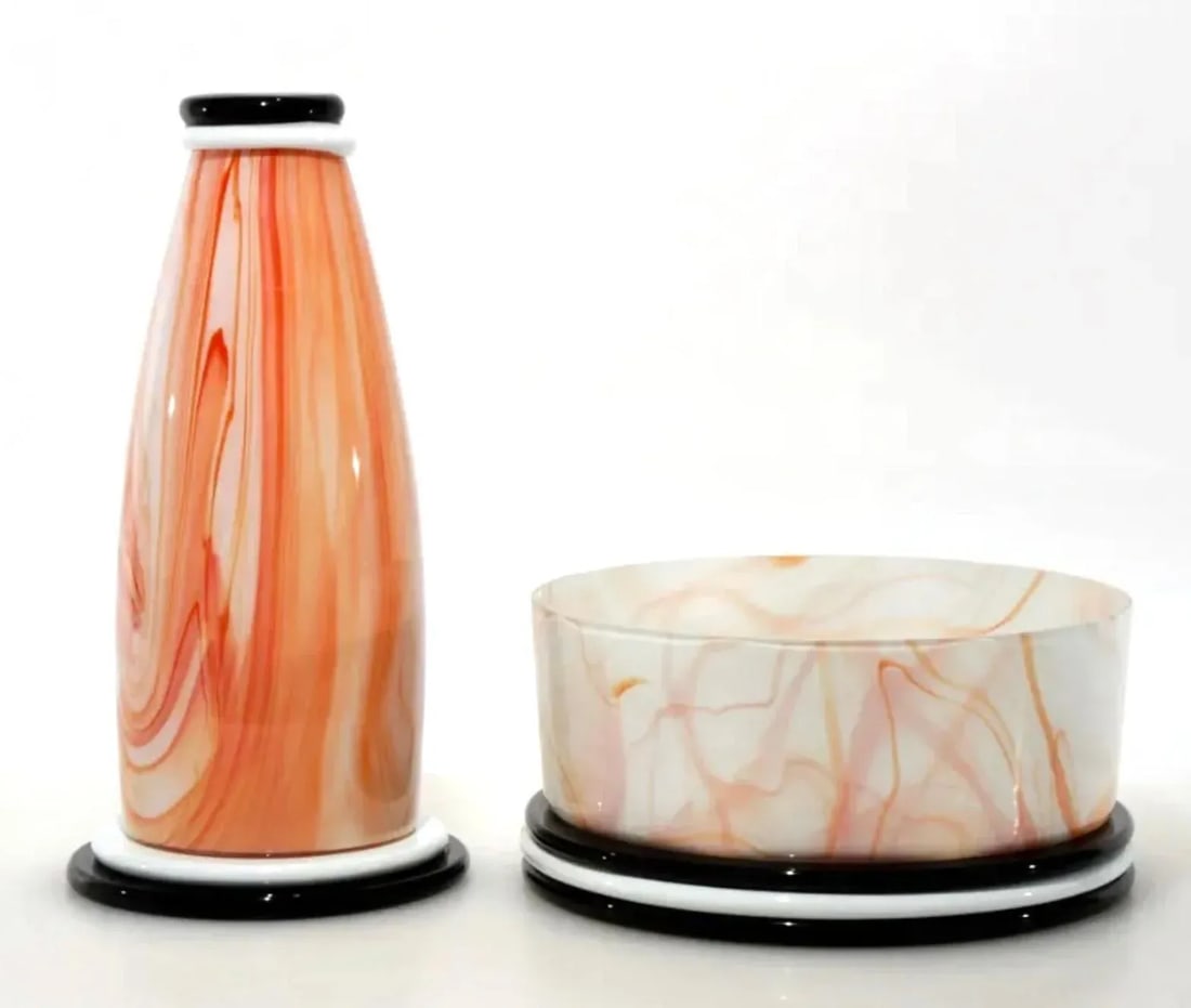 1980s Sergio Asti for Vistosi Sixties Collection Luigiona & Lingham Murano Glass Vases- Set of 2 - 2