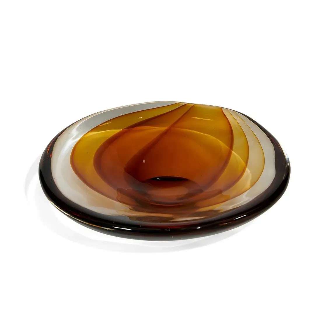 Mid 20th Century Antonio Da Ros for Cenedese, Sommerso Murano Art Glass Bowl, Vide-Poche, Amber - 2