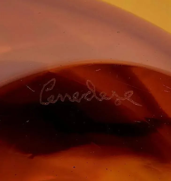 Mid 20th Century Antonio Da Ros for Cenedese, Sommerso Murano Art Glass Bowl, Vide-Poche, Amber - 5