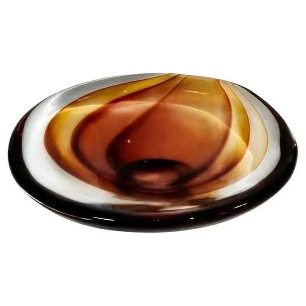 Mid 20th Century Antonio Da Ros for Cenedese, Sommerso Murano Art Glass Bowl, Vide-Poche, Amber - 9