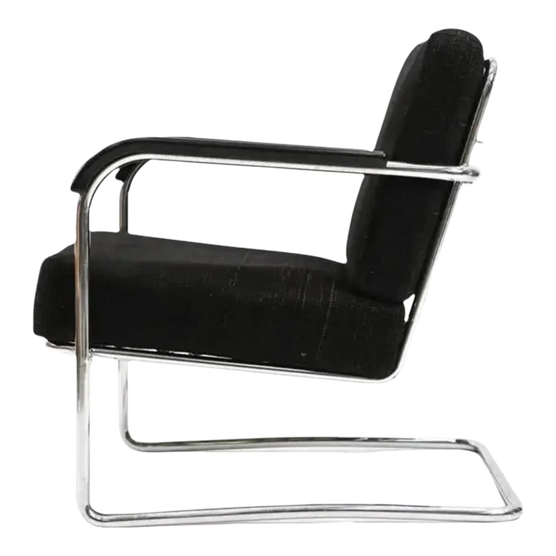 Werner Max Moser Embru Wohnbedarf Wb21 Reclining Lounge Chair Switzerland 1935: Werner Max Moser for Embru Wohnbedarf, WB21 Lounge Chair Zurich Switzerland 1935. Rare Lounge chair by Werner Max Moser. Manufactured by Embru, Zurich Switzerland. Bauhaus chrome-plated tubular