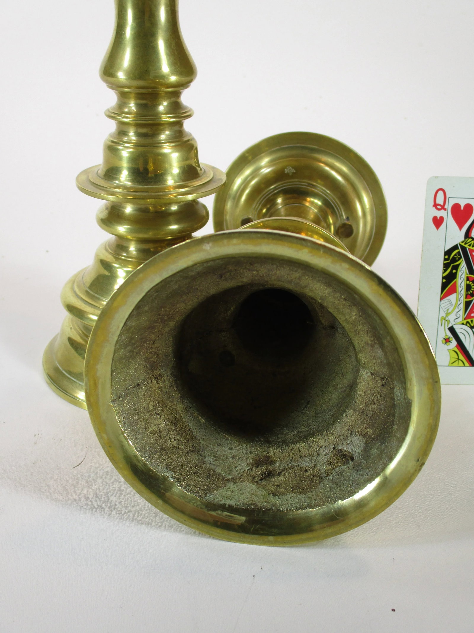 Late 20th Century Williamsburg Restoration Virginia Metalcrafters Brass Candlesticks - a Pair - 9