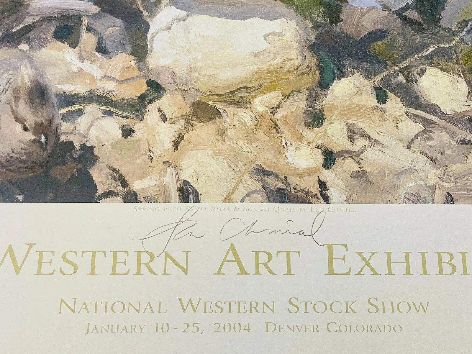 Vintage Artist Signed Coors Western Art Exhibit & Sale 2004 Poster - 2