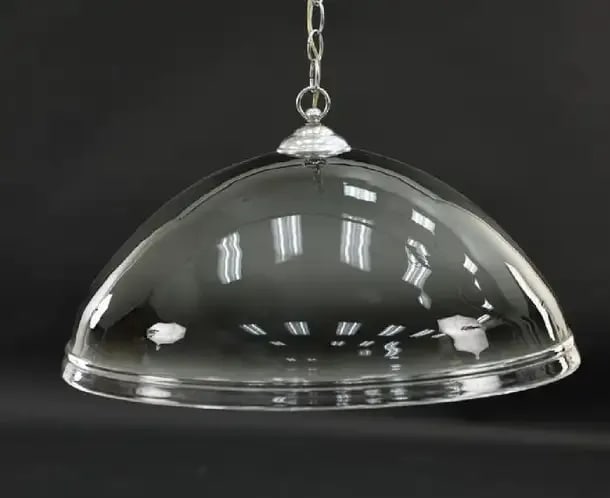Vintage Renato Toso Murano Domed Smoke Art Glass Hanging Pendant Light, 1970s - 2