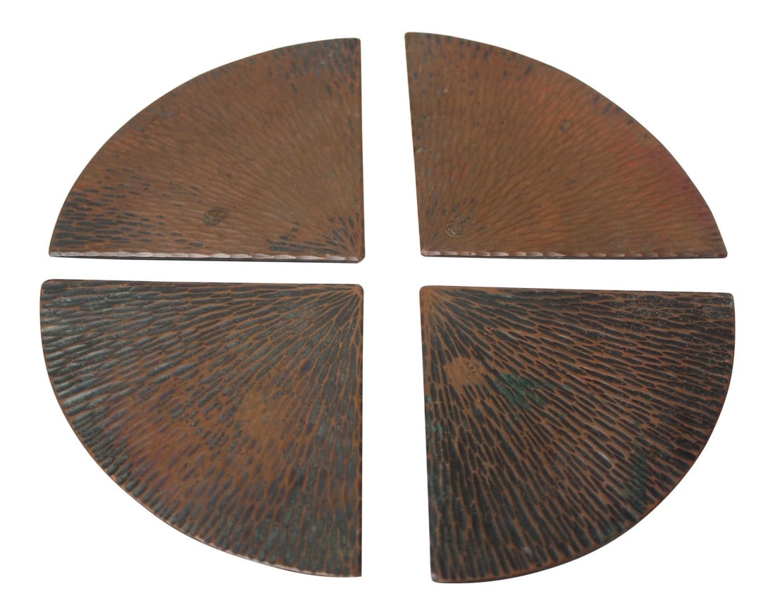 Early 20th Century Set of Roycroft Copper Blotter Corners (1 of 13)