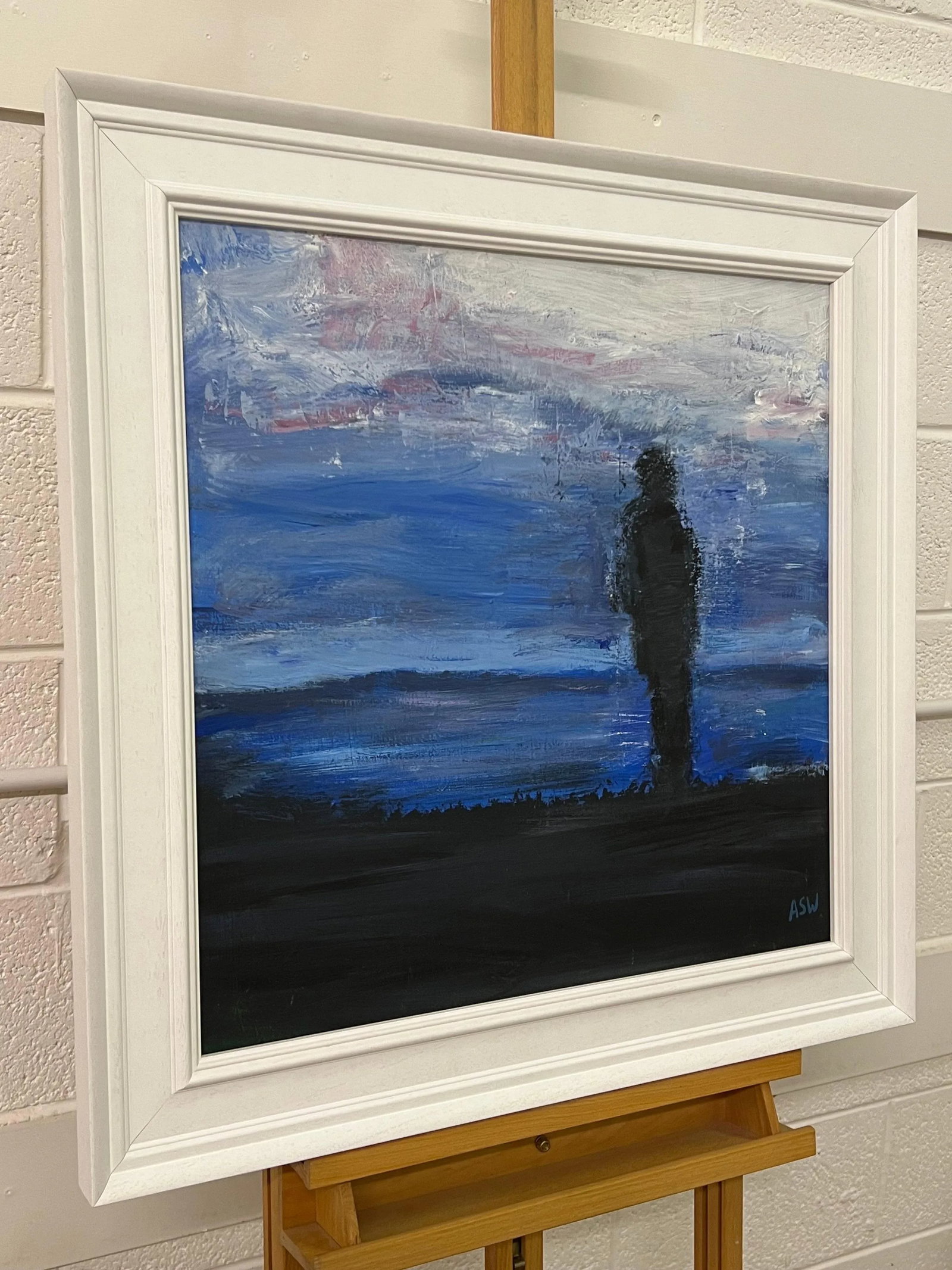 Man on the Hill Original Painting "Contemplation" by Contemporary British Artist - 2