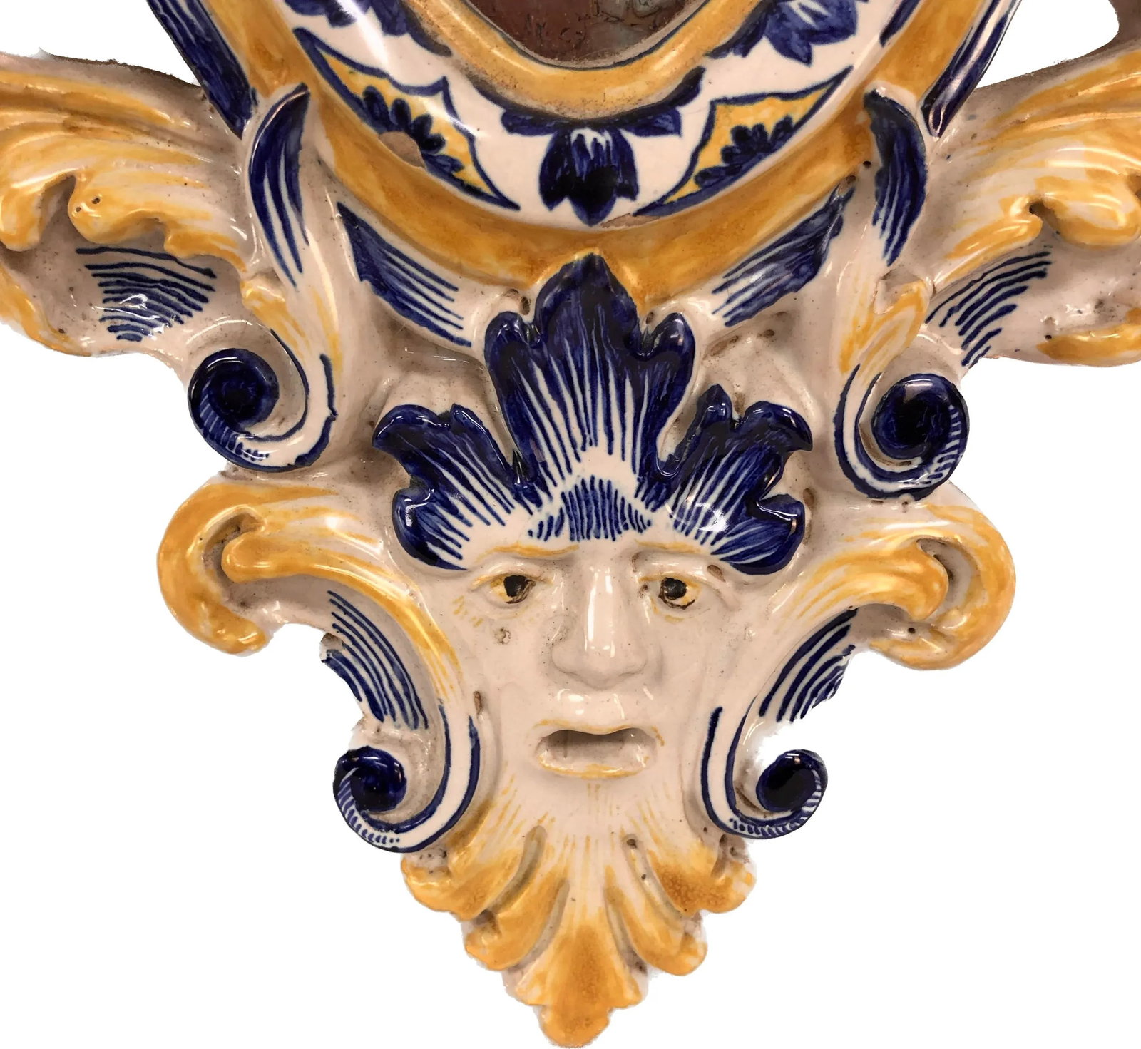 Fine Pair of 19th Century Italian Glazed Majolica Mirrors - 10
