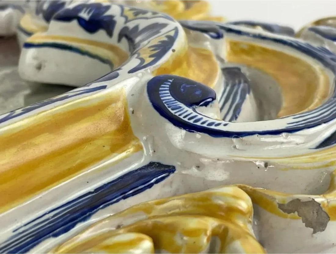 Fine Pair of 19th Century Italian Glazed Majolica Mirrors - 5