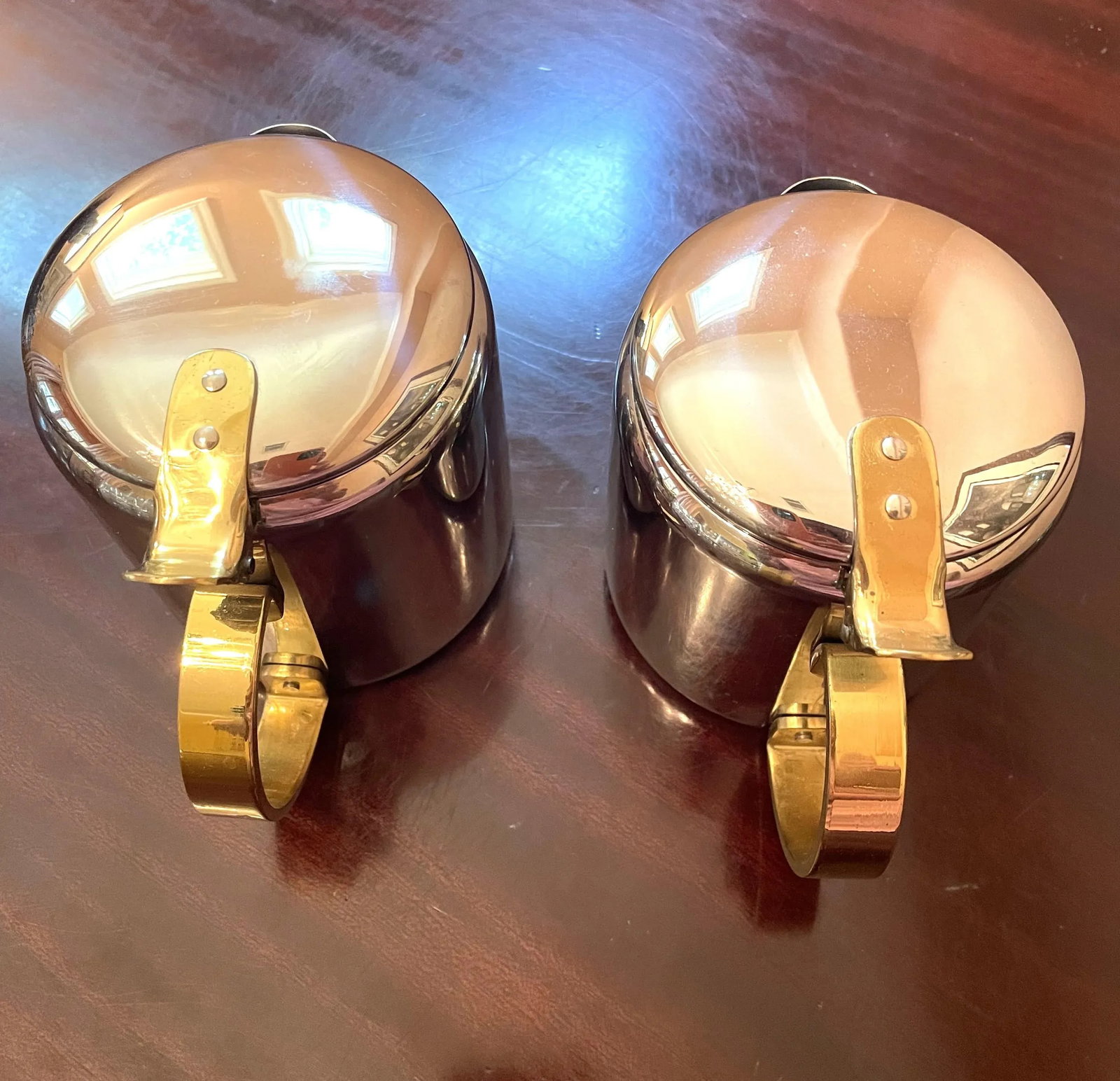 1960s Mid-Century Modern Polished Chrome and Brass Tea or Coffee Service With Tray- 4 Pieces - 10