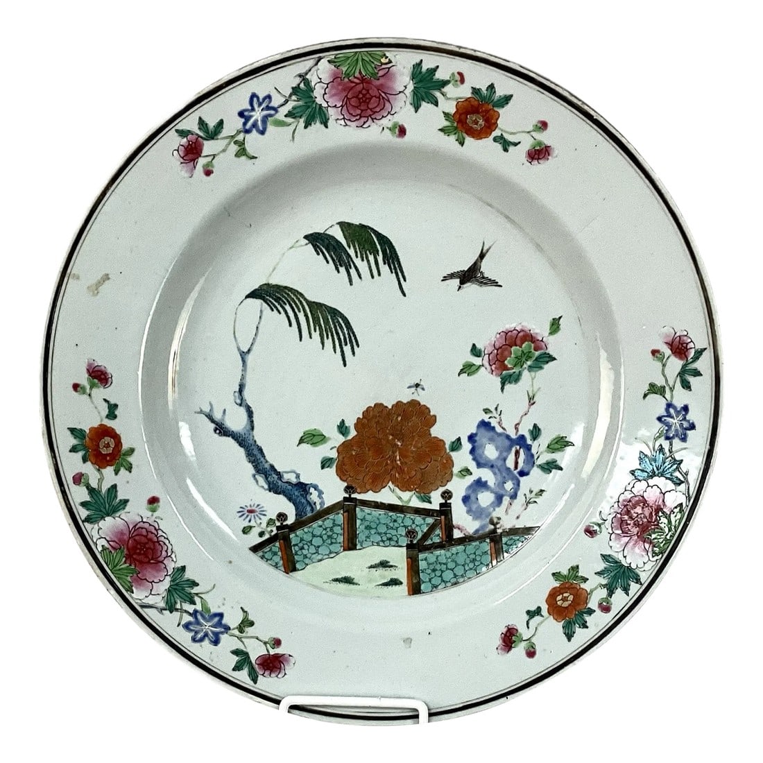 Large Chinese Export Qing Famille Rose Porcelain Charger (1 of 7)