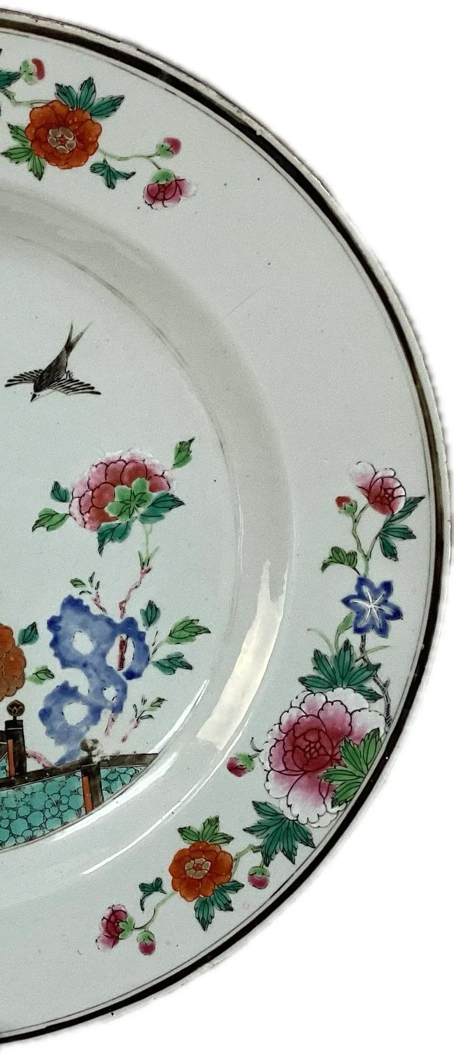 Large Chinese Export Qing Famille Rose Porcelain Charger - 3