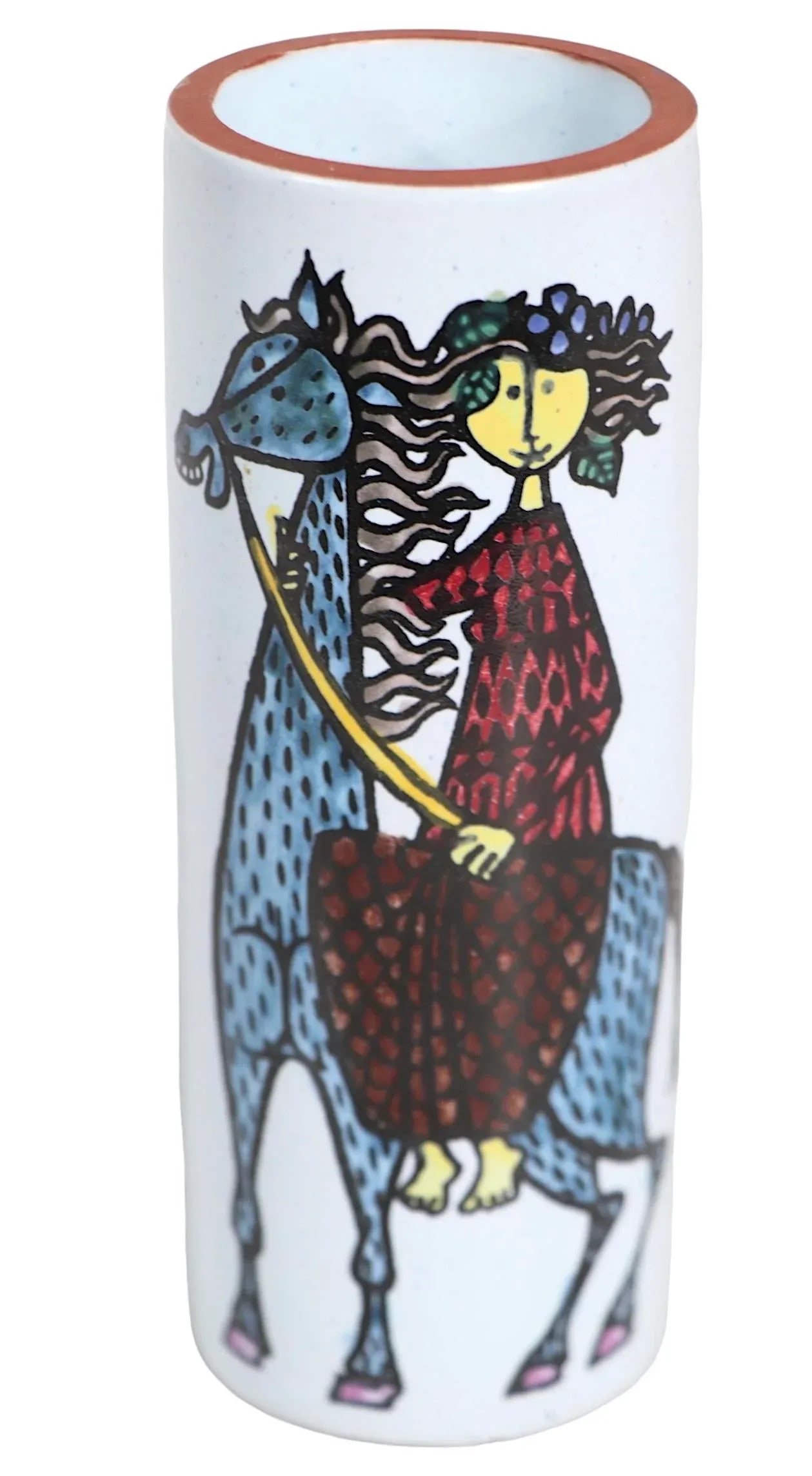 Swedish Mid Century Stig Lindberg Gustavsberg Karneval Series Vase C 1950/1960's - 2