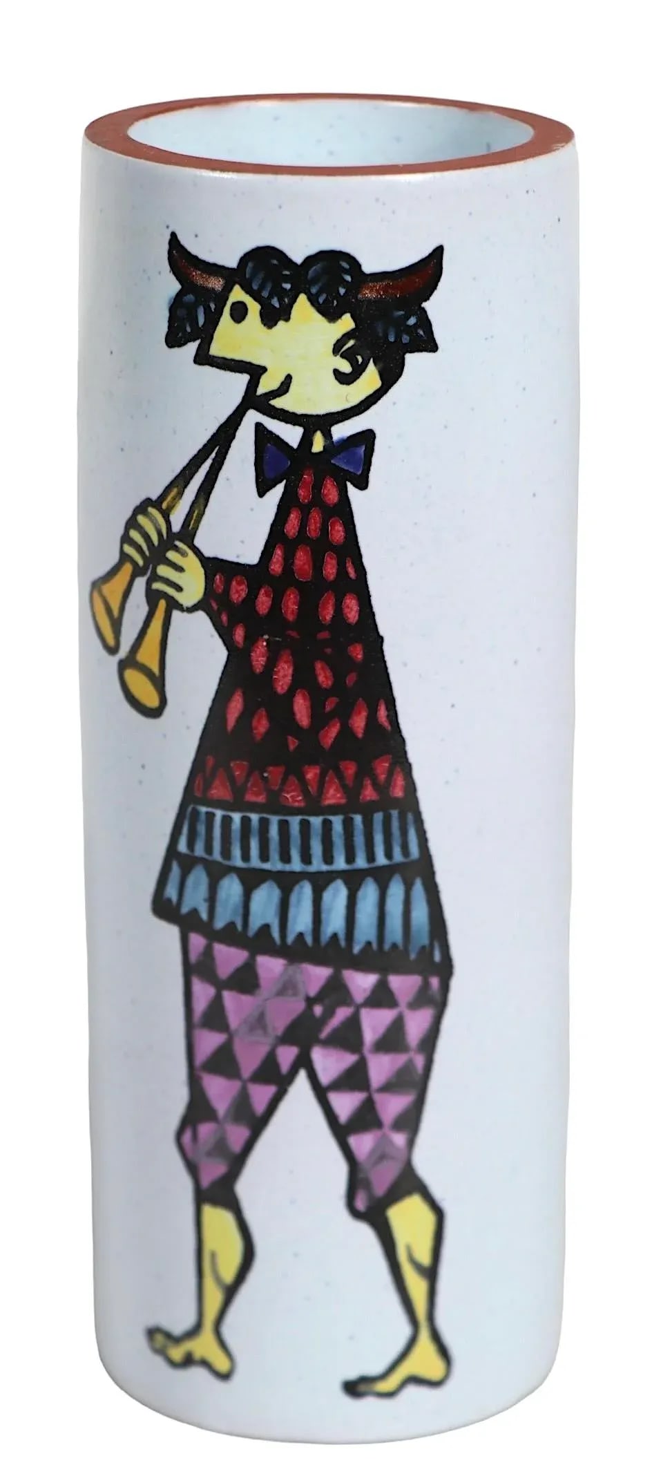 Swedish Mid Century Stig Lindberg Gustavsberg Karneval Series Vase C 1950/1960's - 4