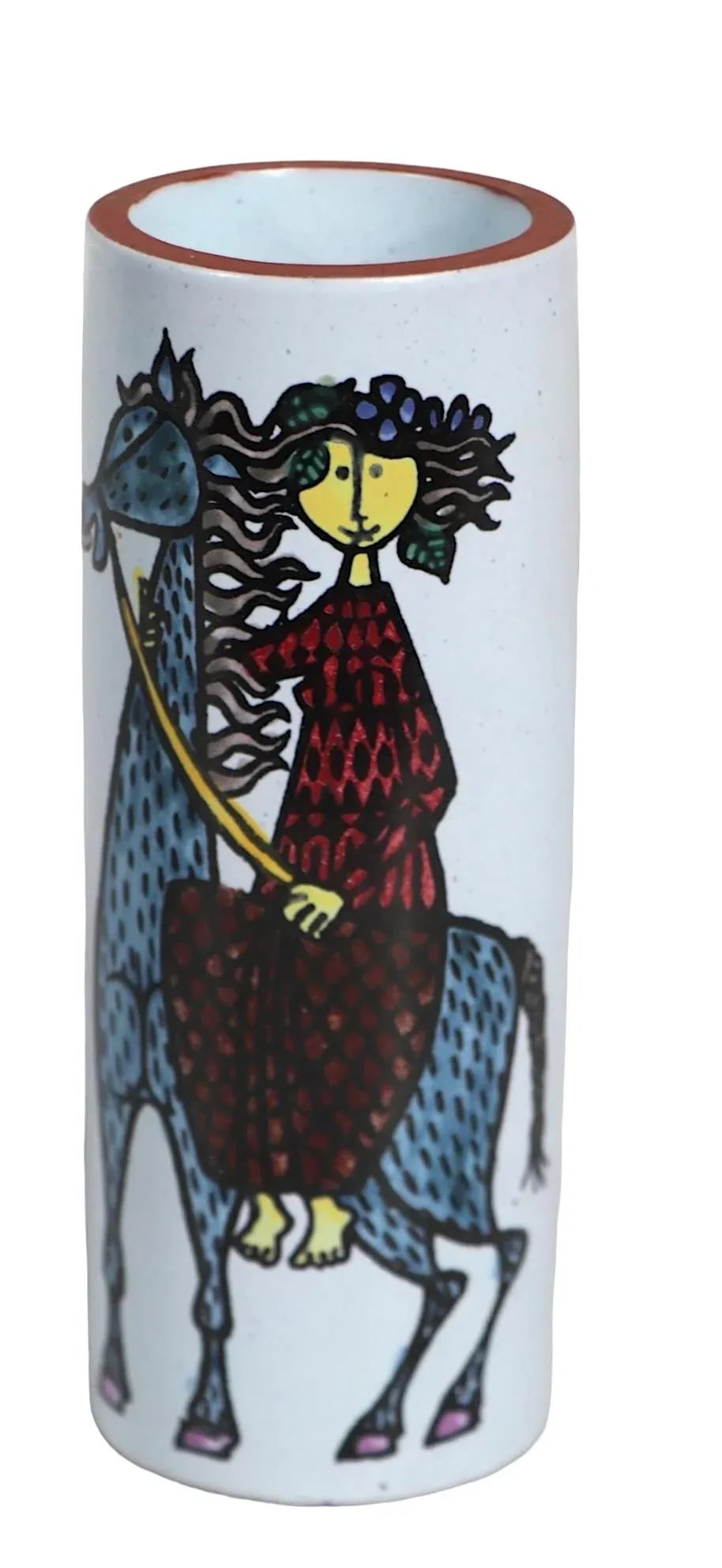 Swedish Mid Century Stig Lindberg Gustavsberg Karneval Series Vase C 1950/1960's - 5