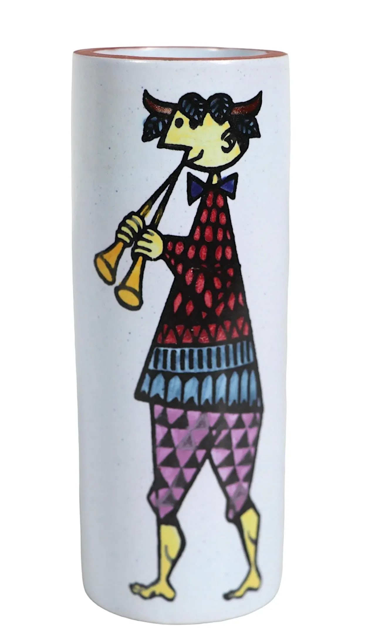 Swedish Mid Century Stig Lindberg Gustavsberg Karneval Series Vase C 1950/1960's - 7