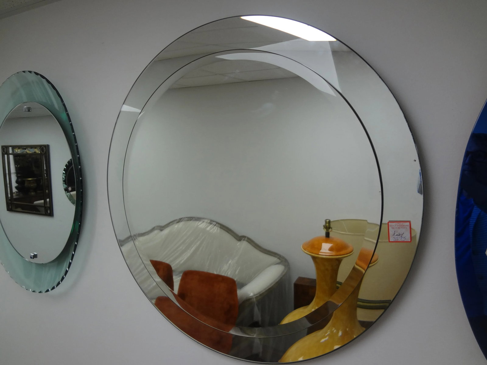 1960s Italian Modern Fontana Arte Style Beveled Mirror - 3
