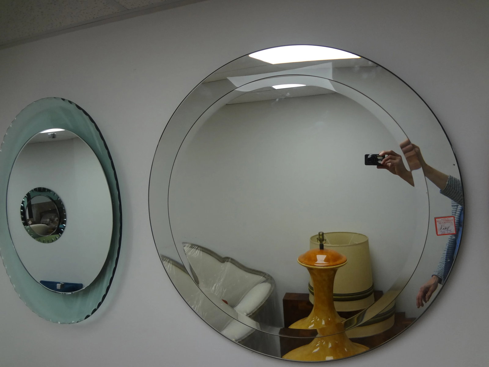 1960s Italian Modern Fontana Arte Style Beveled Mirror - 4