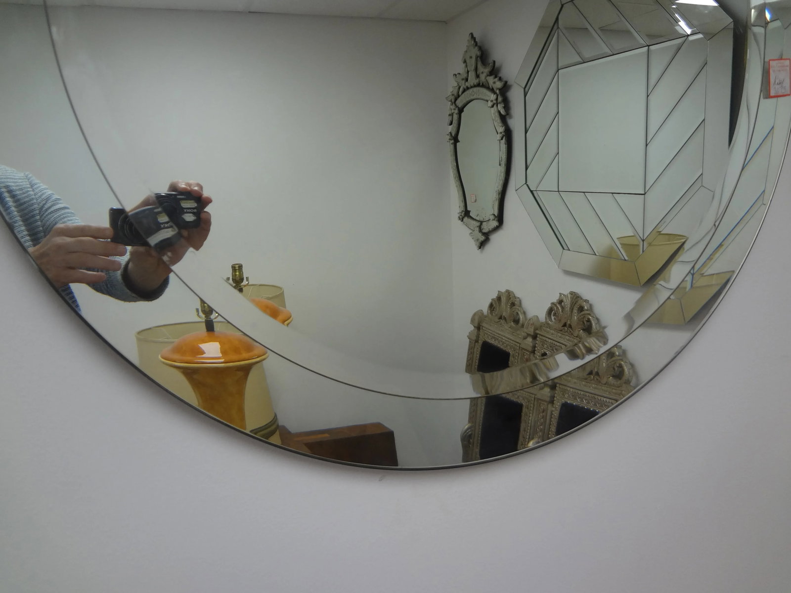 1960s Italian Modern Fontana Arte Style Beveled Mirror - 8