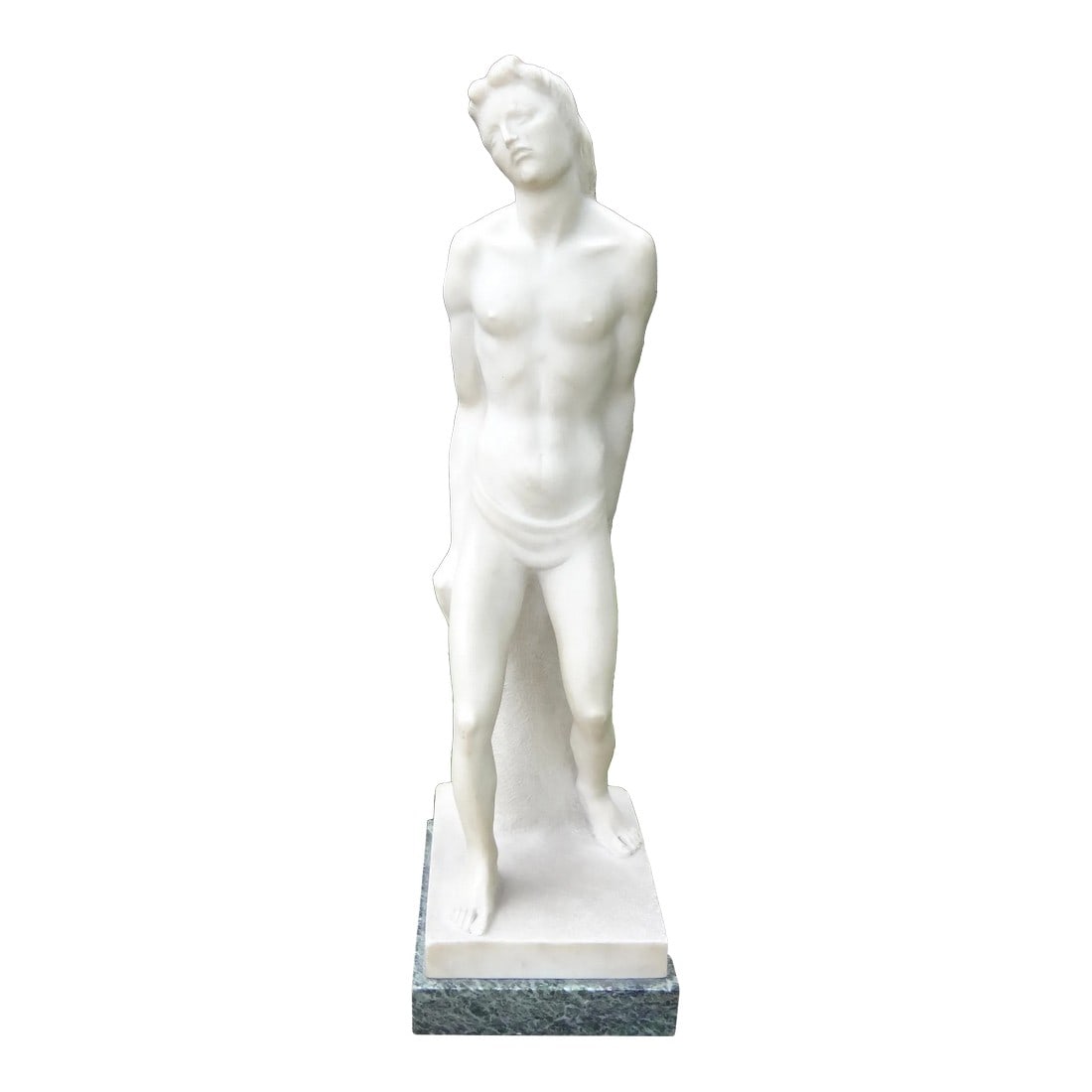1930s Italian Carrara Marble Sculpture Signed Comana (1 of 12)