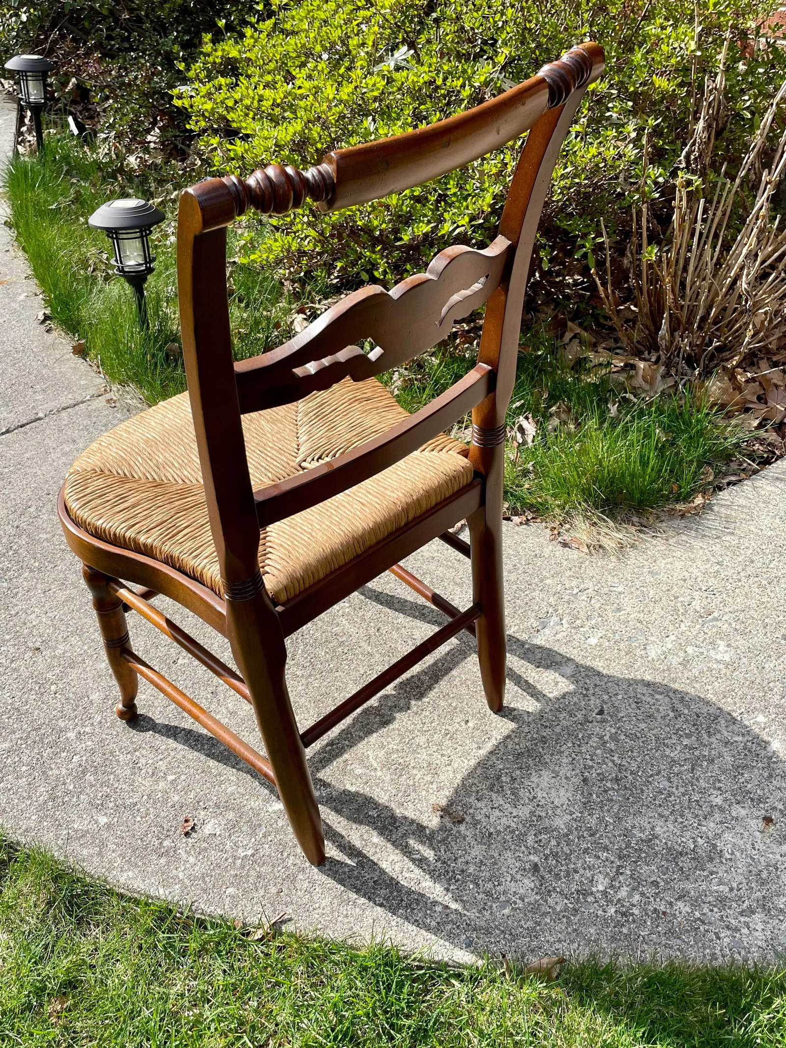Hitchcock Style Carved Eagle Back Balloon Chair - 5