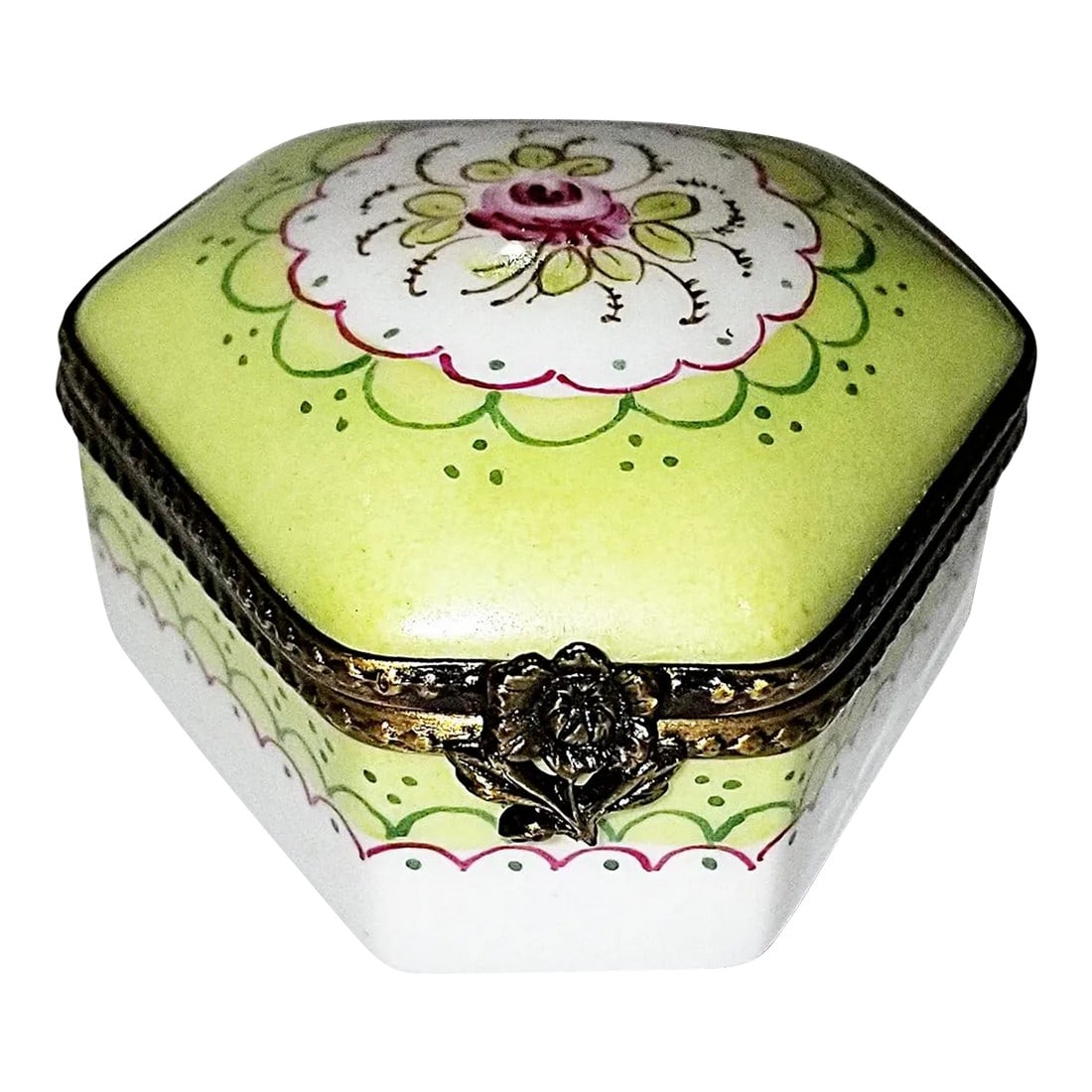 1950s Limoges Porcelain Trinket Egg Box (1 of 5)