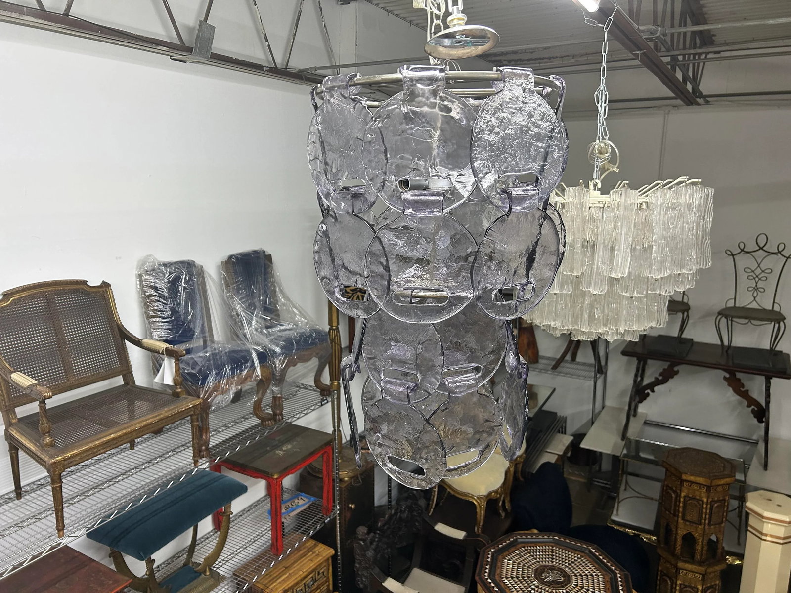 Vintage Murano Glass Chandelier by Carlo Nason for Mazzega - 7