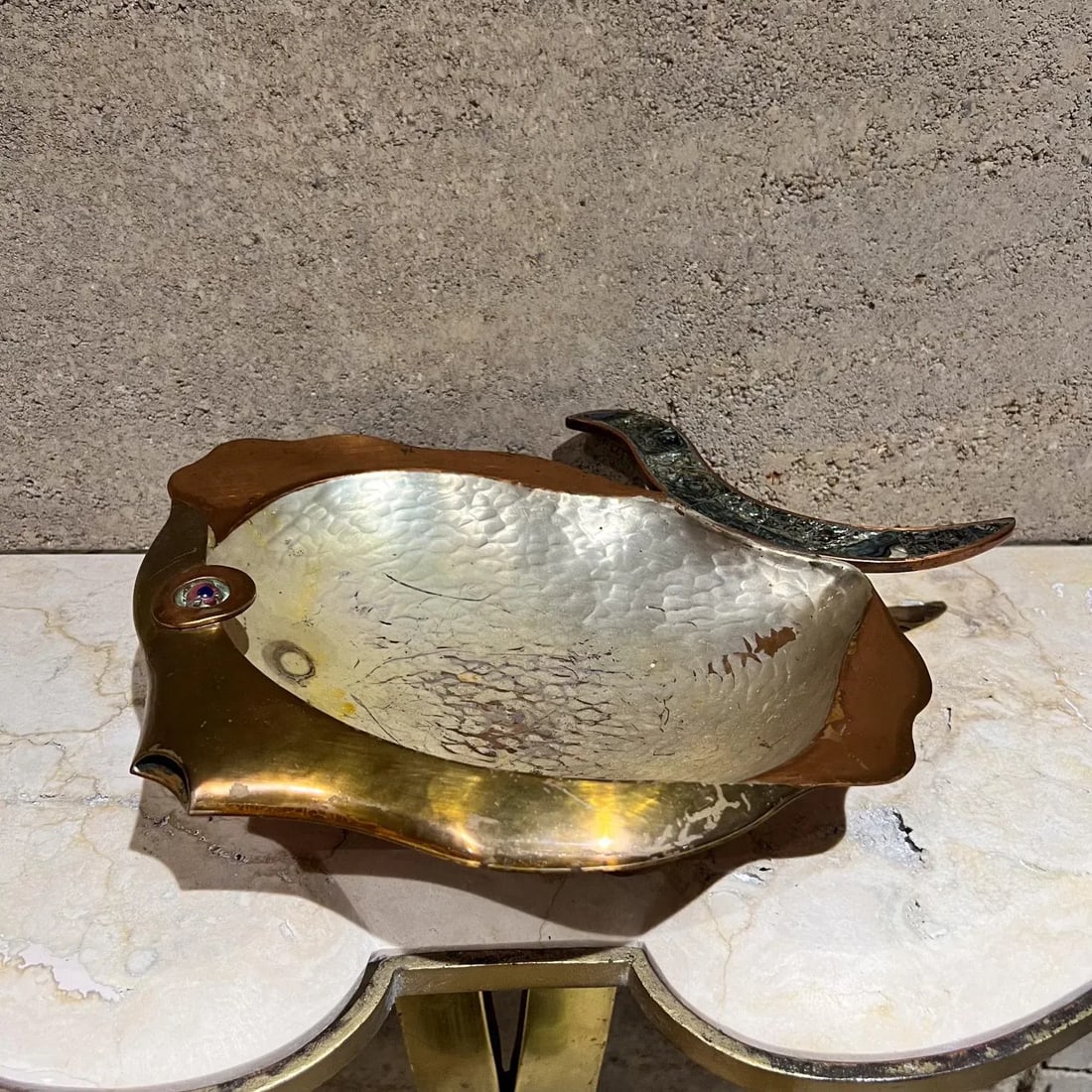 1960s Los Castillo Fish Bowl Abalone Mixed Metal Taxco Mexico - 2