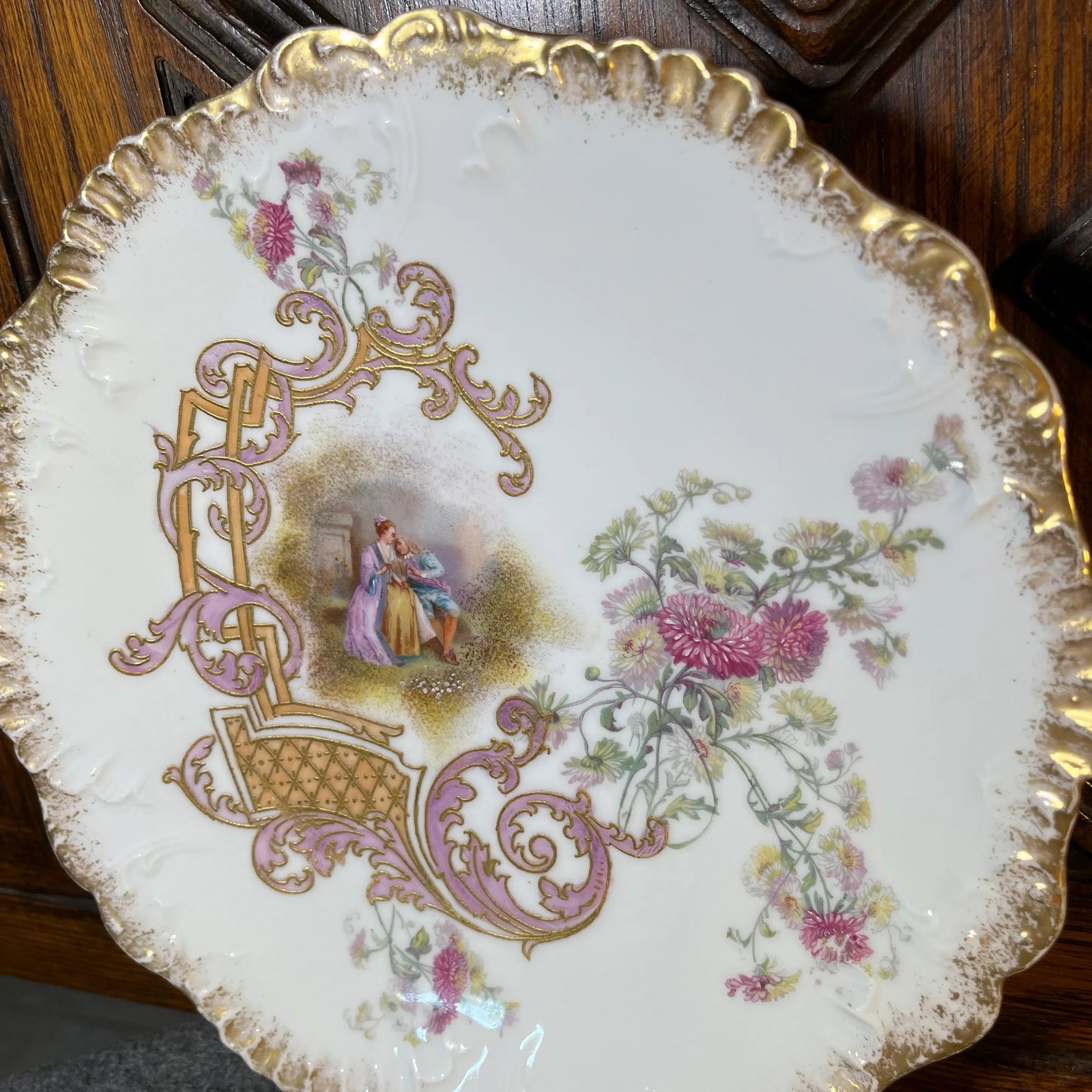Early 20th Century Antique Limoges Ak CD Porcelain Plate, France - 2