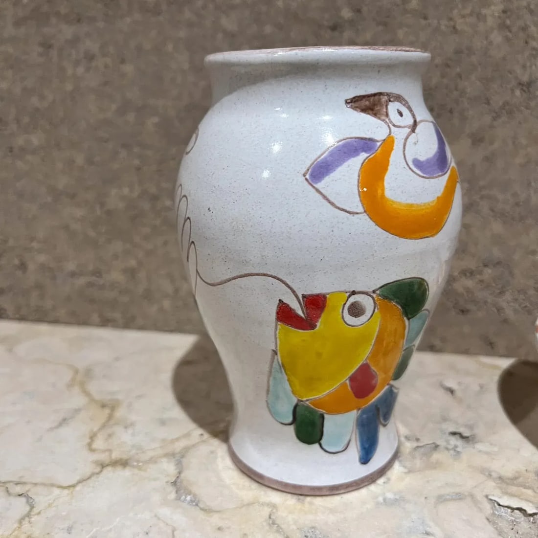1960s Giovanni Desimone Italian Pottery Set Vase and Plate Italy - 2