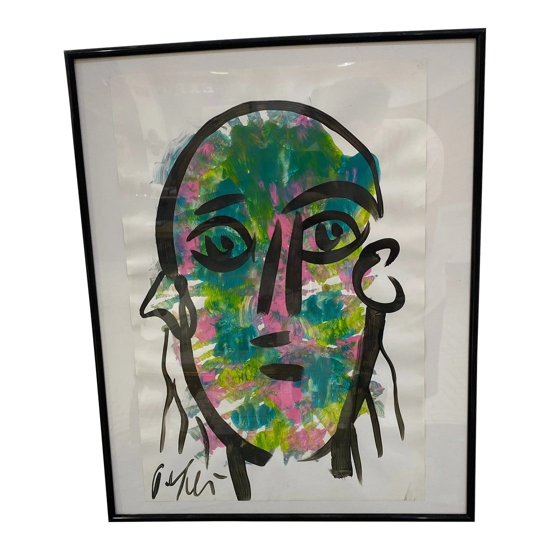 1970s Vintage Abstract Portraiture; Contemporary Original Artwork by Peter Robert Keil, Framed: Fantastic original paintings by Listed world renowned artist Peter Robert Keil (born 1942 Germany) Peter has self proclaimed to be the last of the living legend artists working in his career with grea