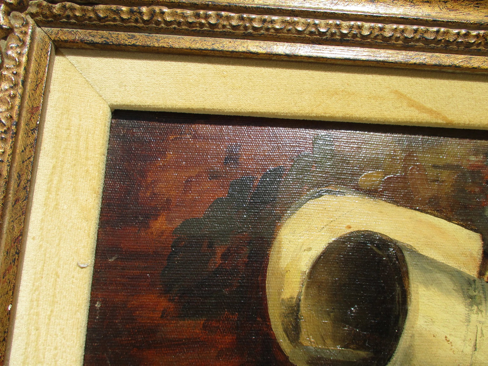 19th Century Antique Violin Still Life Framed Painting - 4