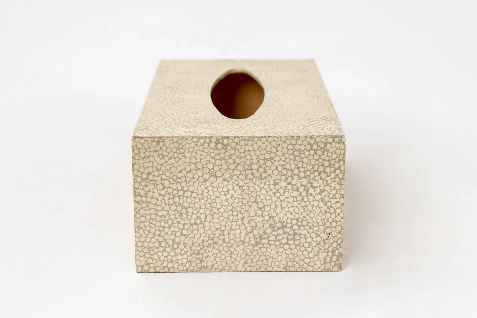 1990s Contemporary Faux Sharkskin Long Rectangular Tissue Box Cover - 4