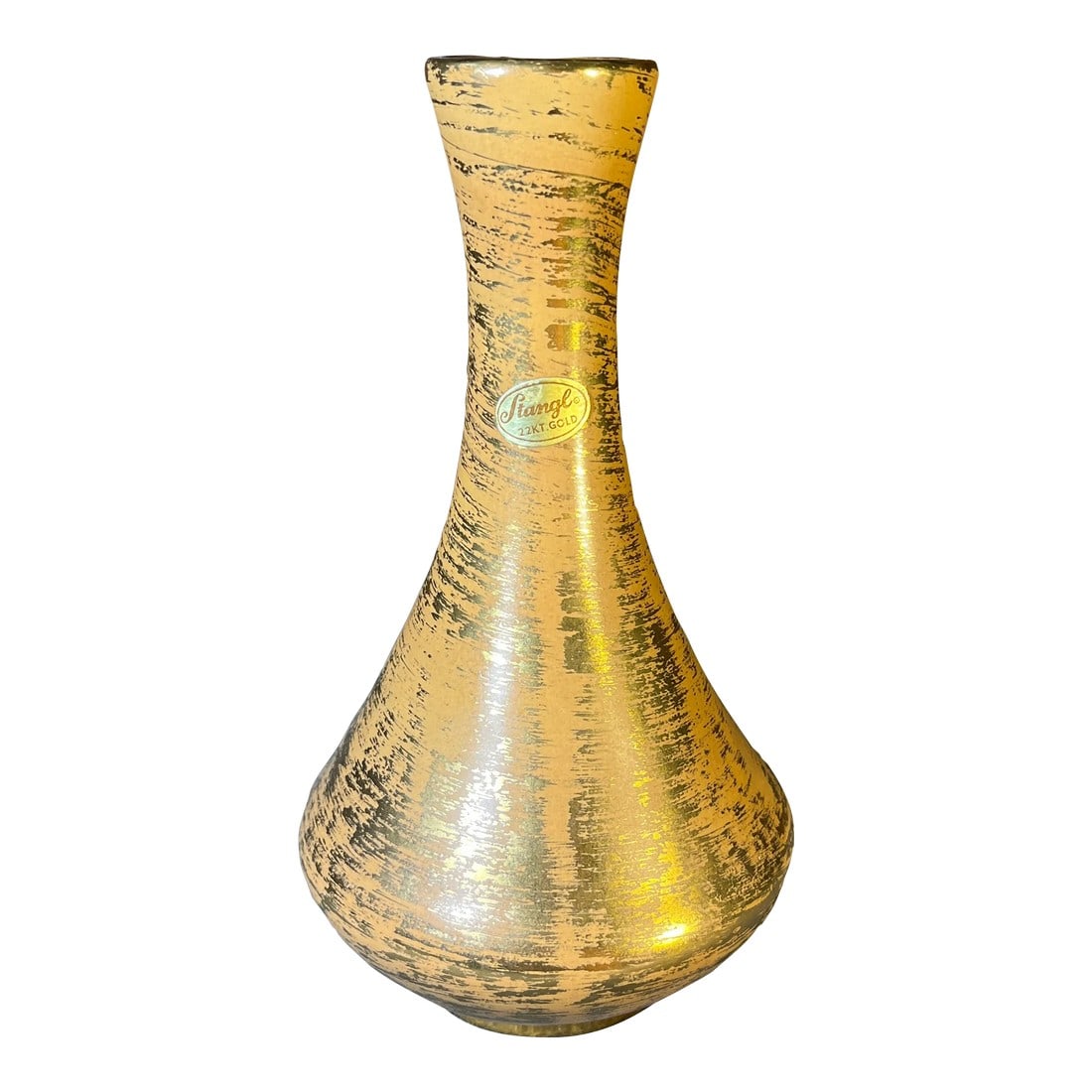 Vintage 22k Gold Stangl Hollywood Glam Vase (1 of 9)