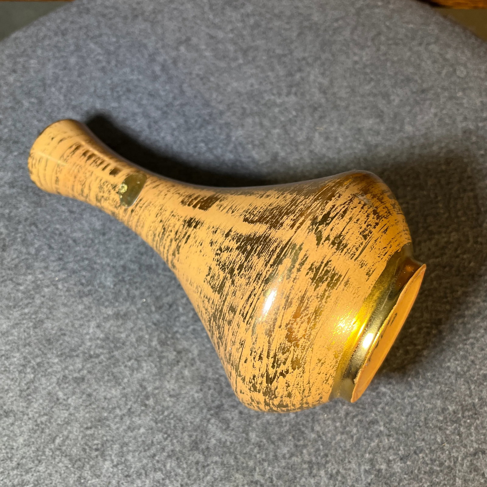 Vintage 22k Gold Stangl Hollywood Glam Vase - 8